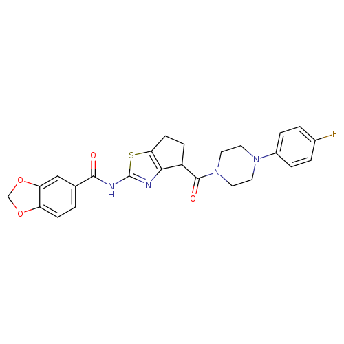 N-{4-[4-(4-fluorophenyl)piperazine-1-carbonyl]-4H,5H,6H-cyclopenta[d][1,3]thiazol-2-yl}-2H-1,3-benzodioxole-5-carboxamide