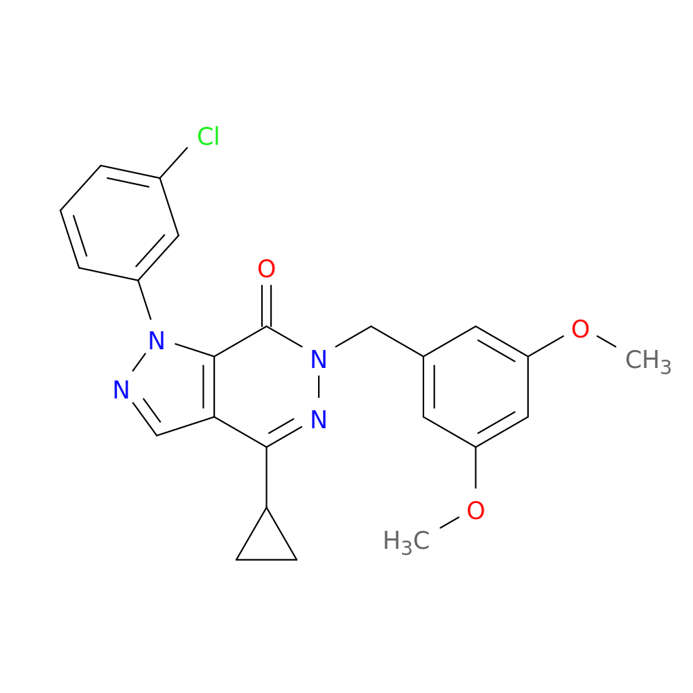 1-(3-chlorophenyl)-4-cyclopropyl-6-[(3,5-dimethoxyphenyl)methyl]-1H,6H,7H-pyrazolo[3,4-d]pyridazin-7-one