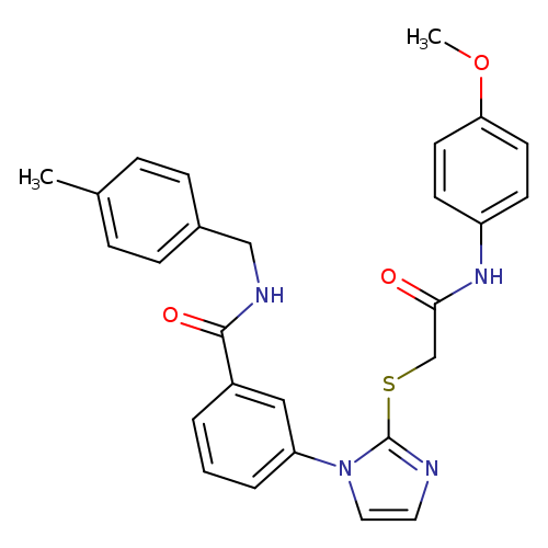 3-[2-({[(4-methoxyphenyl)carbamoyl]methyl}sulfanyl)-1H-imidazol-1-yl]-N-[(4-methylphenyl)methyl]benzamide