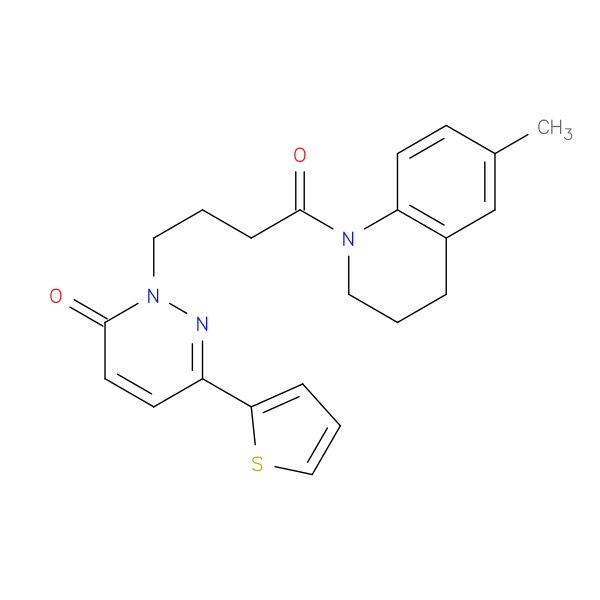 2-[4-(6-methyl-1,2,3,4-tetrahydroquinolin-1-yl)-4-oxobutyl]-6-(thiophen-2-yl)-2,3-dihydropyridazin-3-one