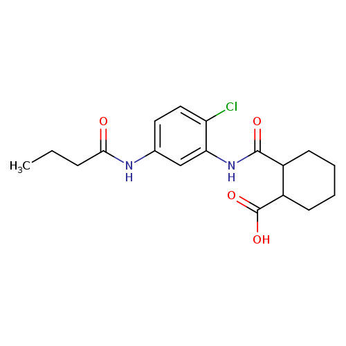 2-((5-Butyramido-2-chlorophenyl)carbamoyl)cyclohexanecarboxylic acid