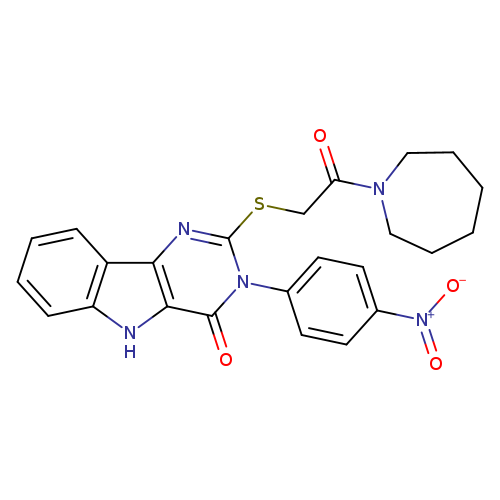 2-{[2-(azepan-1-yl)-2-oxoethyl]sulfanyl}-3-(4-nitrophenyl)-3H,4H,5H-pyrimido[5,4-b]indol-4-one