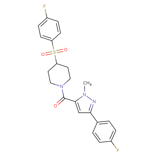 4-(4-fluorobenzenesulfonyl)-1-[3-(4-fluorophenyl)-1-methyl-1H-pyrazole-5-carbonyl]piperidine