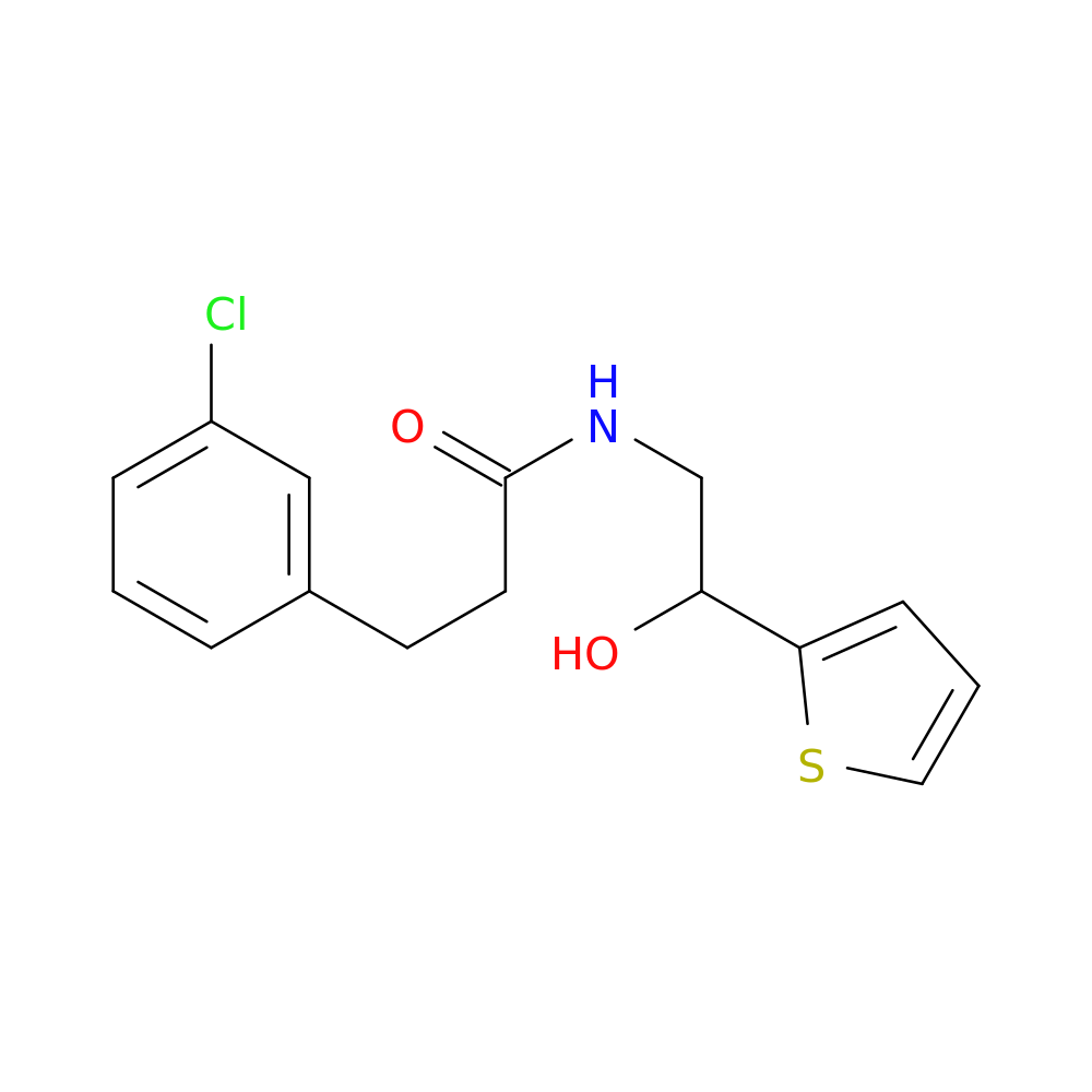 3-(3-chlorophenyl)-N-[2-hydroxy-2-(thiophen-2-yl)ethyl]propanamide