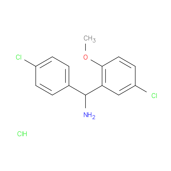 (5-chloro-2-methoxyphenyl)(4-chlorophenyl)methanamine hydrochloride