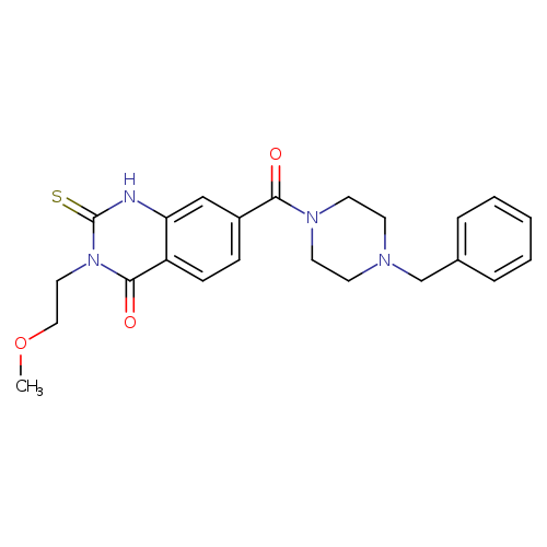 7-(4-benzylpiperazine-1-carbonyl)-3-(2-methoxyethyl)-2-sulfanylidene-1,2,3,4-tetrahydroquinazolin-4-one