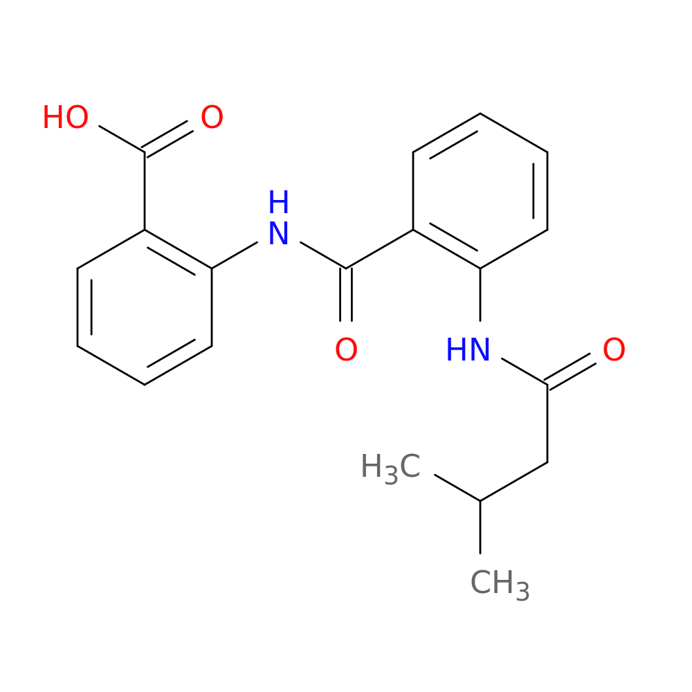2-[2-(3-methylbutanamido)benzamido]benzoic acid