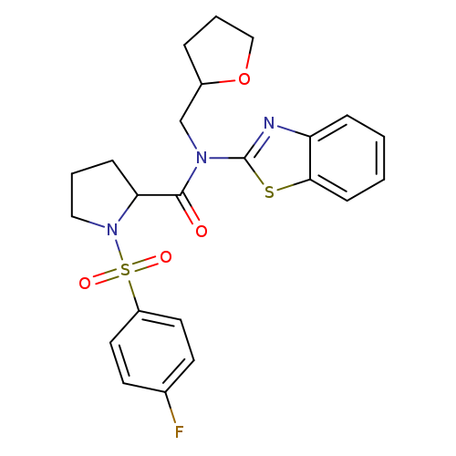 N-(1,3-benzothiazol-2-yl)-1-(4-fluorobenzenesulfonyl)-N-[(oxolan-2-yl)methyl]pyrrolidine-2-carboxamide