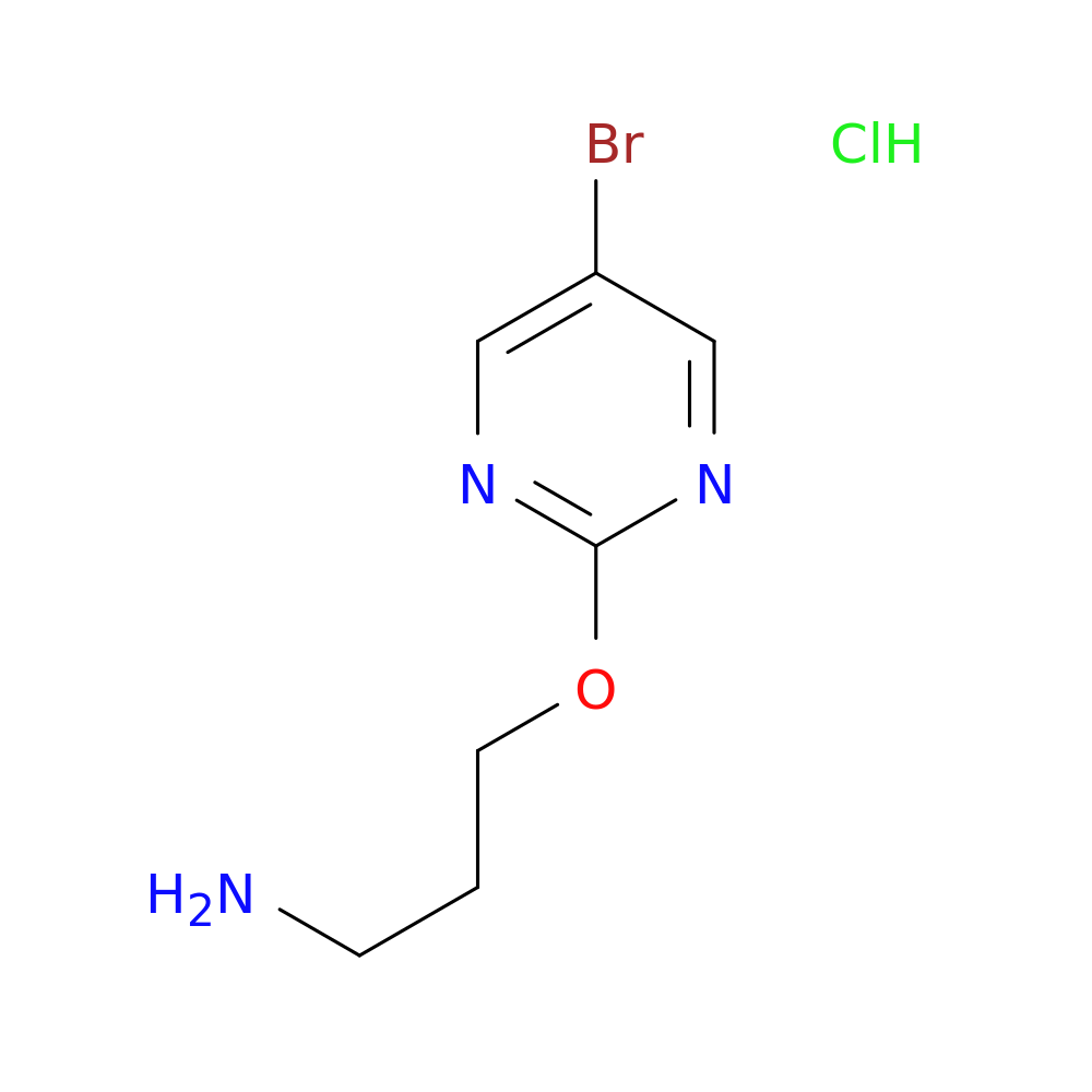 3-[(5-bromopyrimidin-2-yl)oxy]propan-1-amine hydrochloride
