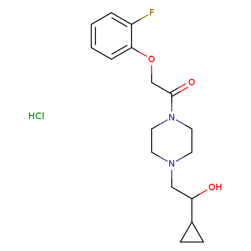 1-[4-(2-cyclopropyl-2-hydroxyethyl)piperazin-1-yl]-2-(2-fluorophenoxy)ethan-1-one hydrochloride