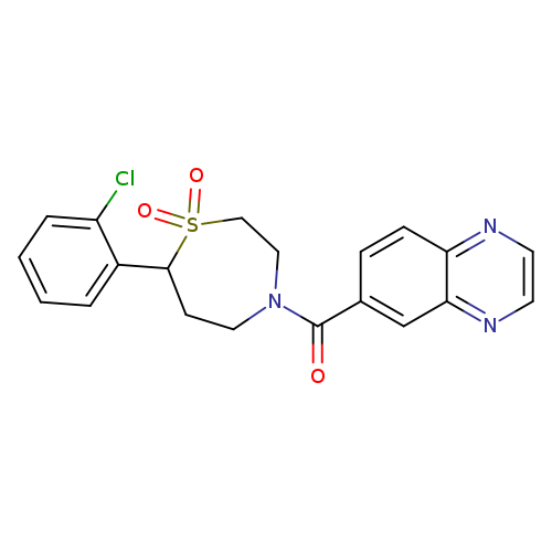 7-(2-chlorophenyl)-4-(quinoxaline-6-carbonyl)-1lambda6,4-thiazepane-1,1-dione