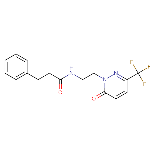 N-{2-[6-oxo-3-(trifluoromethyl)-1,6-dihydropyridazin-1-yl]ethyl}-3-phenylpropanamide