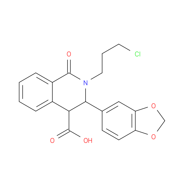 3-(2H-1,3-benzodioxol-5-yl)-2-(3-chloropropyl)-1-oxo-1,2,3,4-tetrahydroisoquinoline-4-carboxylic acid