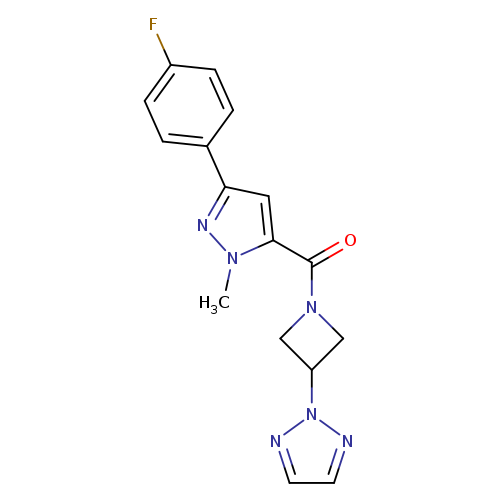 2-{1-[3-(4-fluorophenyl)-1-methyl-1H-pyrazole-5-carbonyl]azetidin-3-yl}-2H-1,2,3-triazole