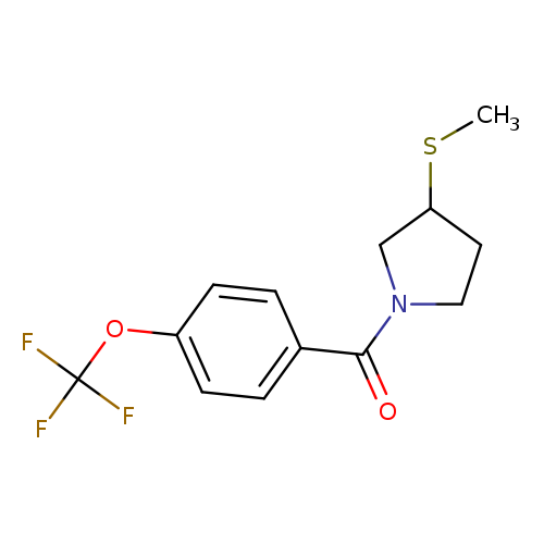 3-(methylsulfanyl)-1-[4-(trifluoromethoxy)benzoyl]pyrrolidine