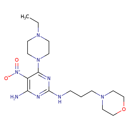 6-(4-ethylpiperazin-1-yl)-N2-[3-(morpholin-4-yl)propyl]-5-nitropyrimidine-2,4-diamine
