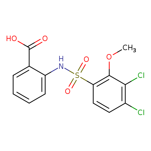 2-(3,4-dichloro-2-methoxybenzenesulfonamido)benzoic acid