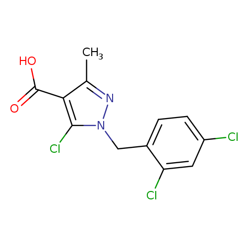 5-chloro-1-[(2,4-dichlorophenyl)methyl]-3-methyl-1H-pyrazole-4-carboxylic acid