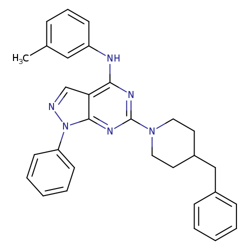 6-(4-benzylpiperidin-1-yl)-N-(3-methylphenyl)-1-phenyl-1H-pyrazolo[3,4-d]pyrimidin-4-amine