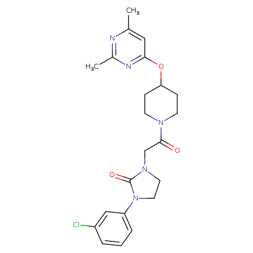 1-(3-chlorophenyl)-3-(2-{4-[(2,6-dimethylpyrimidin-4-yl)oxy]piperidin-1-yl}-2-oxoethyl)imidazolidin-2-one