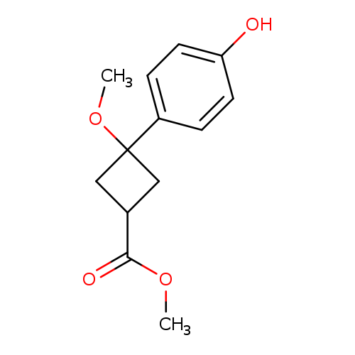 methyl 3-(4-hydroxyphenyl)-3-methoxycyclobutane-1-carboxylate