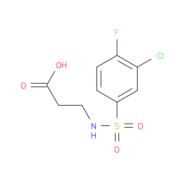 3-(3-chloro-4-fluorobenzenesulfonamido)propanoic acid