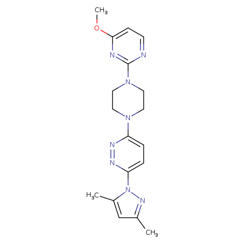3-(3,5-dimethyl-1H-pyrazol-1-yl)-6-[4-(4-methoxypyrimidin-2-yl)piperazin-1-yl]pyridazine