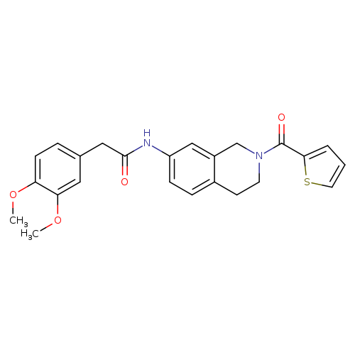 2-(3,4-dimethoxyphenyl)-N-[2-(thiophene-2-carbonyl)-1,2,3,4-tetrahydroisoquinolin-7-yl]acetamide