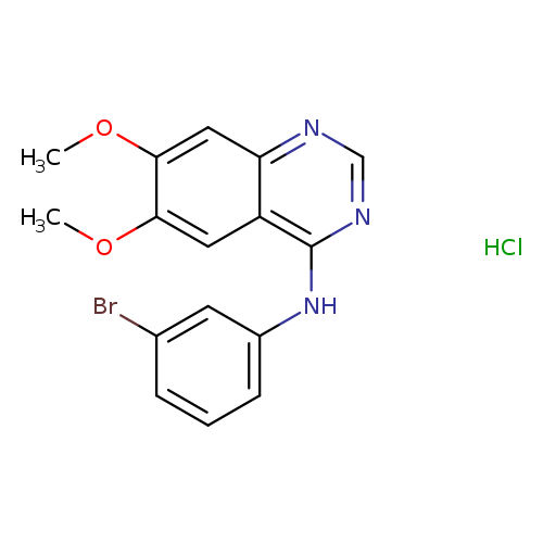 4-Quinazolinamine, N-(3-bromophenyl)-6,7-dimethoxy-, hydrochloride (1:1)