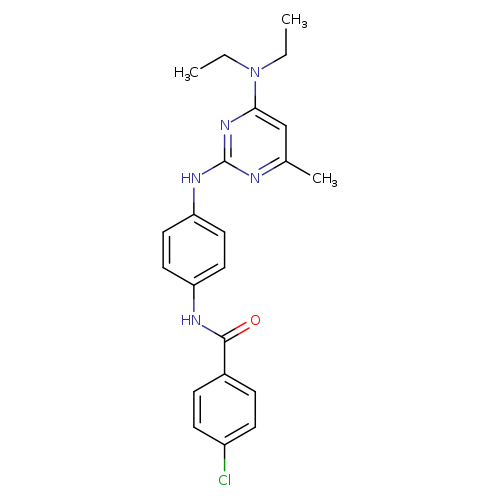4-chloro-N-(4-{[4-(diethylamino)-6-methylpyrimidin-2-yl]amino}phenyl)benzamide