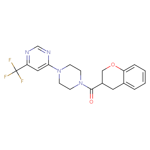 4-[4-(3,4-dihydro-2H-1-benzopyran-3-carbonyl)piperazin-1-yl]-6-(trifluoromethyl)pyrimidine
