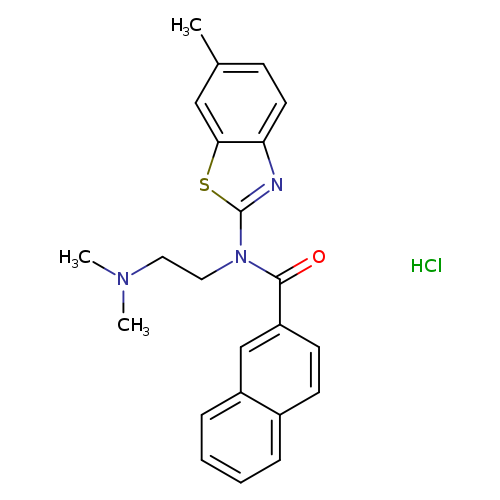 N-[2-(dimethylamino)ethyl]-N-(6-methyl-1,3-benzothiazol-2-yl)naphthalene-2-carboxamide hydrochloride