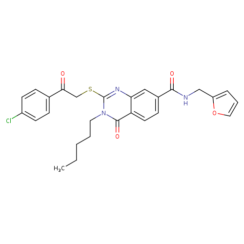 2-{[2-(4-chlorophenyl)-2-oxoethyl]sulfanyl}-N-[(furan-2-yl)methyl]-4-oxo-3-pentyl-3,4-dihydroquinazoline-7-carboxamide
