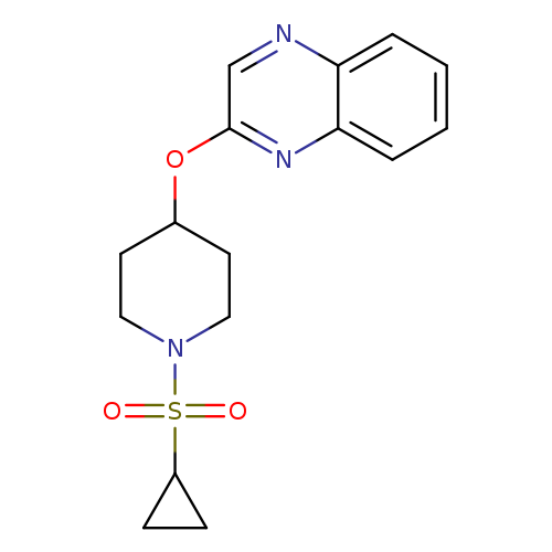 2-{[1-(cyclopropanesulfonyl)piperidin-4-yl]oxy}quinoxaline