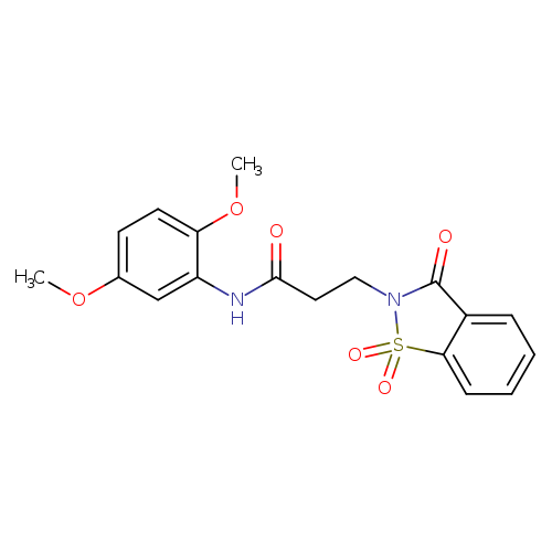 N-(2,5-dimethoxyphenyl)-3-(1,1,3-trioxo-2,3-dihydro-1lambda6,2-benzothiazol-2-yl)propanamide