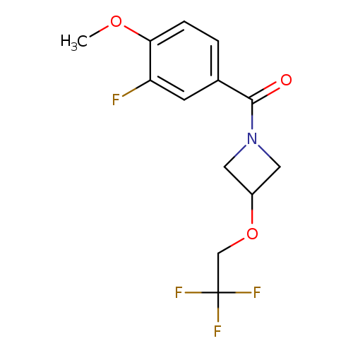 1-(3-fluoro-4-methoxybenzoyl)-3-(2,2,2-trifluoroethoxy)azetidine