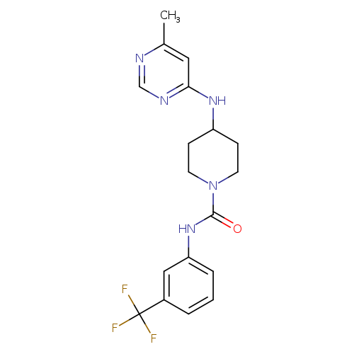 4-[(6-methylpyrimidin-4-yl)amino]-N-[3-(trifluoromethyl)phenyl]piperidine-1-carboxamide