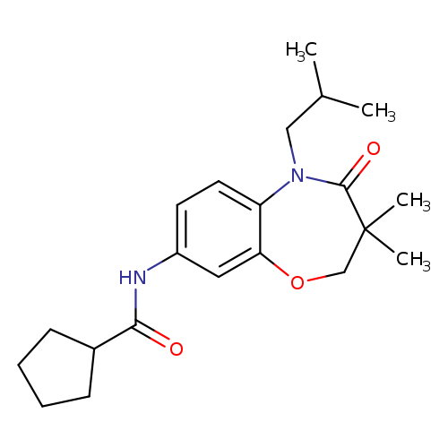 N-[3,3-dimethyl-5-(2-methylpropyl)-4-oxo-2,3,4,5-tetrahydro-1,5-benzoxazepin-8-yl]cyclopentanecarboxamide