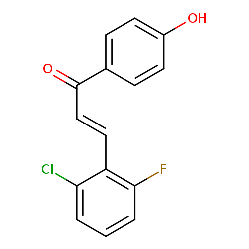 (2E)-3-(2-chloro-6-fluorophenyl)-1-(4-hydroxyphenyl)prop-2-en-1-one