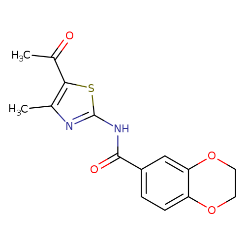 N-(5-acetyl-4-methyl-1,3-thiazol-2-yl)-2,3-dihydro-1,4-benzodioxine-6-carboxamide