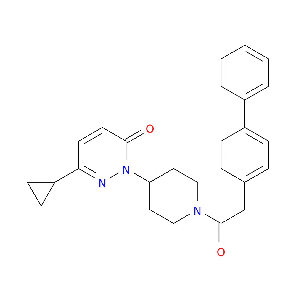 2-[1-(2-{[1,1'-biphenyl]-4-yl}acetyl)piperidin-4-yl]-6-cyclopropyl-2,3-dihydropyridazin-3-one