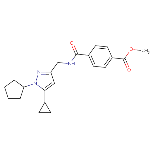 methyl 4-{[(1-cyclopentyl-5-cyclopropyl-1H-pyrazol-3-yl)methyl]carbamoyl}benzoate