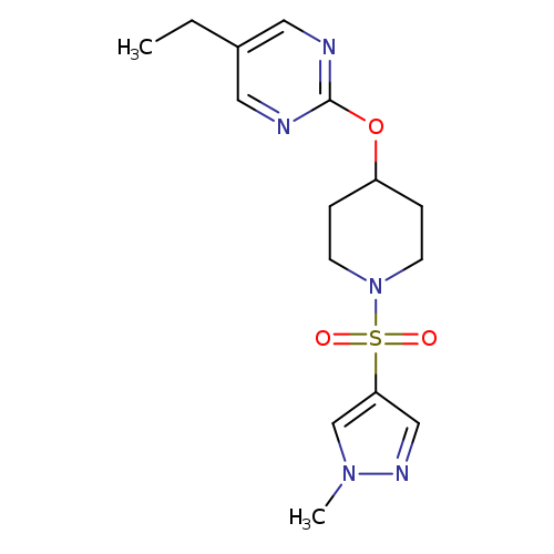 5-ethyl-2-({1-[(1-methyl-1H-pyrazol-4-yl)sulfonyl]piperidin-4-yl}oxy)pyrimidine