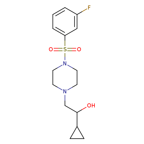 1-cyclopropyl-2-[4-(3-fluorobenzenesulfonyl)piperazin-1-yl]ethan-1-ol