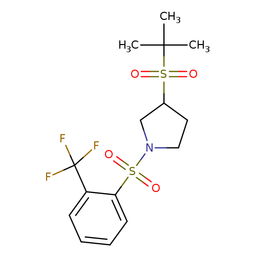 3-(2-methylpropane-2-sulfonyl)-1-[2-(trifluoromethyl)benzenesulfonyl]pyrrolidine