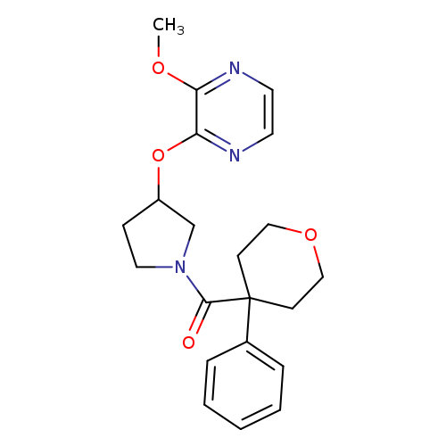 2-methoxy-3-{[1-(4-phenyloxane-4-carbonyl)pyrrolidin-3-yl]oxy}pyrazine