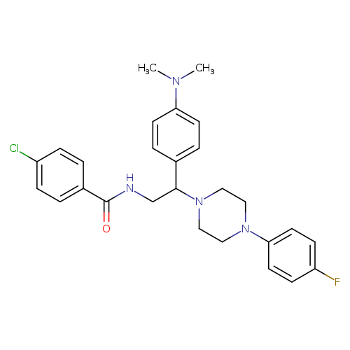 4-chloro-N-{2-[4-(dimethylamino)phenyl]-2-[4-(4-fluorophenyl)piperazin-1-yl]ethyl}benzamide