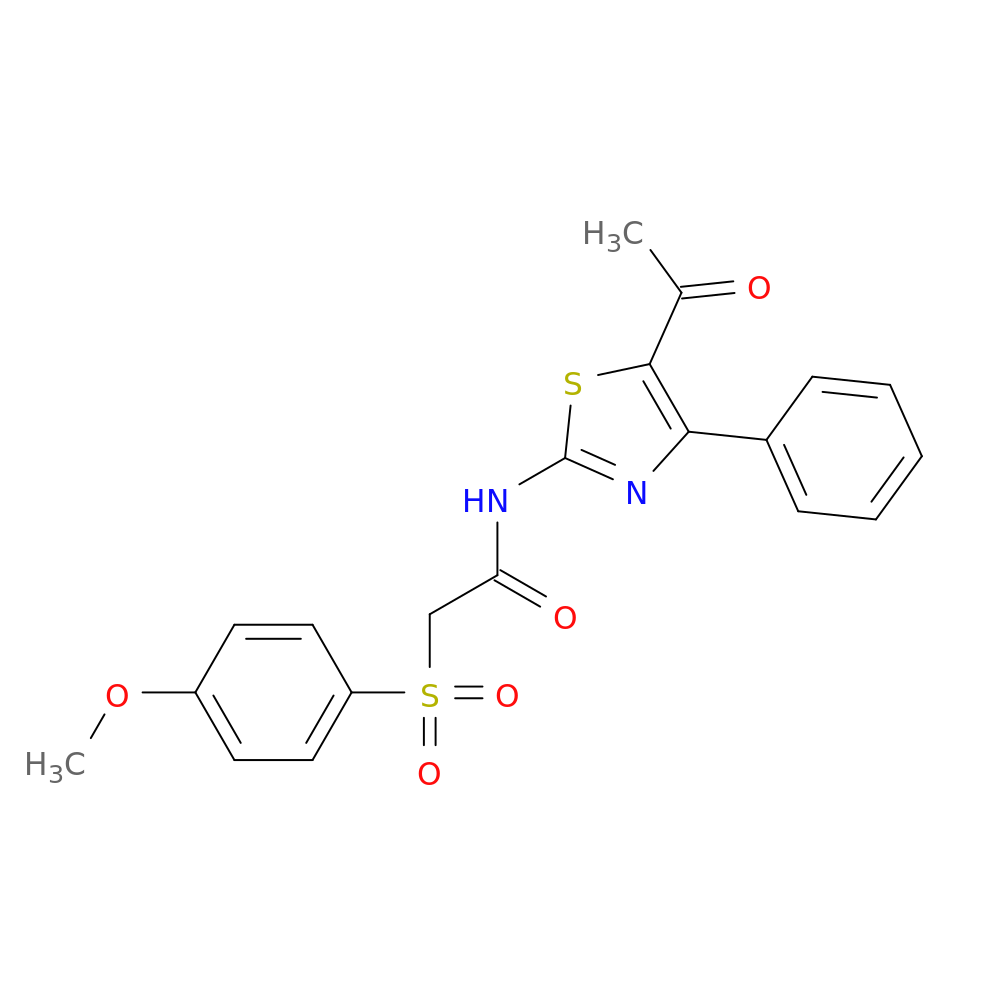 N-(5-acetyl-4-phenyl-1,3-thiazol-2-yl)-2-(4-methoxybenzenesulfonyl)acetamide