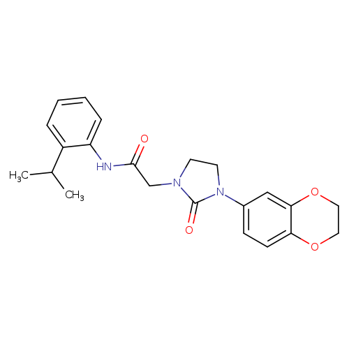 2-[3-(2,3-dihydro-1,4-benzodioxin-6-yl)-2-oxoimidazolidin-1-yl]-N-[2-(propan-2-yl)phenyl]acetamide