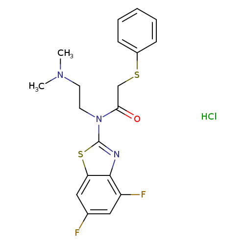 N-(4,6-difluoro-1,3-benzothiazol-2-yl)-N-[2-(dimethylamino)ethyl]-2-(phenylsulfanyl)acetamide hydrochloride